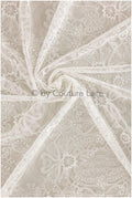 Braut Spitzenstoff Off-White/ weicher filigraner Brautspitzenstoff/ moderne bestickte Hochzeitskleid Spitze// L19-239