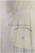 Soft &amp; high quality glitter tulle fabric with dots &amp; stardust// Off-white diamond glitter tulle for wedding dress veil// R-023