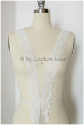 Boho lace trim, offwhite emvroidered lace trim, lace trim, lace veil, lace embroidery, boho bridal lace trim// T17-069