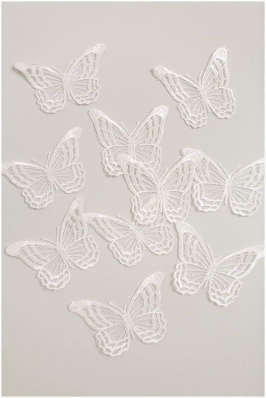 20pcs 3D butterflies for sewing/ 3D applique for wedding dress/ bridal lace// A19-169