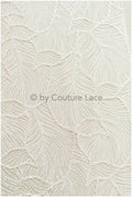 Wedding dress fabric with glitter/ Off-white diamond glitter tulle fabric with leaf design/ Shiny glitter tulle fabric// R-014