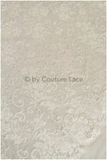 Floral lace glitter mesh fabric/ Off-white wedding dress fabric with glitter/ Shiny glitter tulle fabric/ R-015