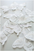 10pcs 3D butterflies for sewing/ 3D butterflies/ 3D applique/ wedding dress/ bridal lace// A19-172