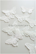 10pcs 3D butterflies for sewing/ 3D applique/ wedding dress lace applique/ bridal lace// A19-173
