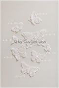 10pcs lace butterfly patches/ 3D butterflies/ 3D applique/ 3D butterflies for wedding dress/ bridal lace butterflies// A19-176