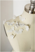 10pcs 3D butterfly for sewing/ 3D applique for wedding dress/ bridal lace// A19-175