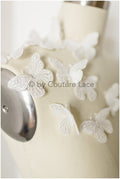 10pcs 3D butterflies for sewing/ 3D applique for wedding dress/ bridal lace// A19-177