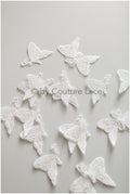 20pcs butterfly lace patches/ 3D butterflies for sewing/ 3D flower applique/ 3D butterflies for wedding dress/ bridal lace butterflies// A19-179