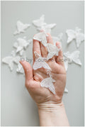 20pcs butterfly lace patches/ 3D butterflies for sewing/ 3D flower applique/ 3D butterflies for wedding dress/ bridal lace butterflies// A19-179