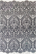Blumenspitze / Abendkleid Spitzenmaterial / schwarze Spitze / florale schwarze Hochzeit Spitze / Couture Spitze / / L19-216