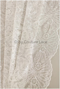 Braut Spitzenstoff Off-White/ weicher filigraner Brautspitzenstoff/ moderne bestickte Hochzeitskleid Spitze// L19-239