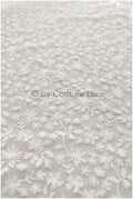 3D Blumen Spitzenstoff Off-White/ Braut Spitzenstoff/ romantischer Blumen Spitzenstoff/ Hochzeit Spitzenstoff// L19-238