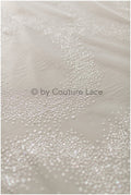 Soft &amp; high quality glitter tulle fabric with dots &amp; stardust// Off-white diamond glitter tulle for wedding dress veil// R-023