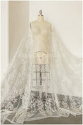 Glitter tulle fabric/ off-white silver glitter net/ wedding dress fabric with glitter/ shiny bridal lace fabric// R-019