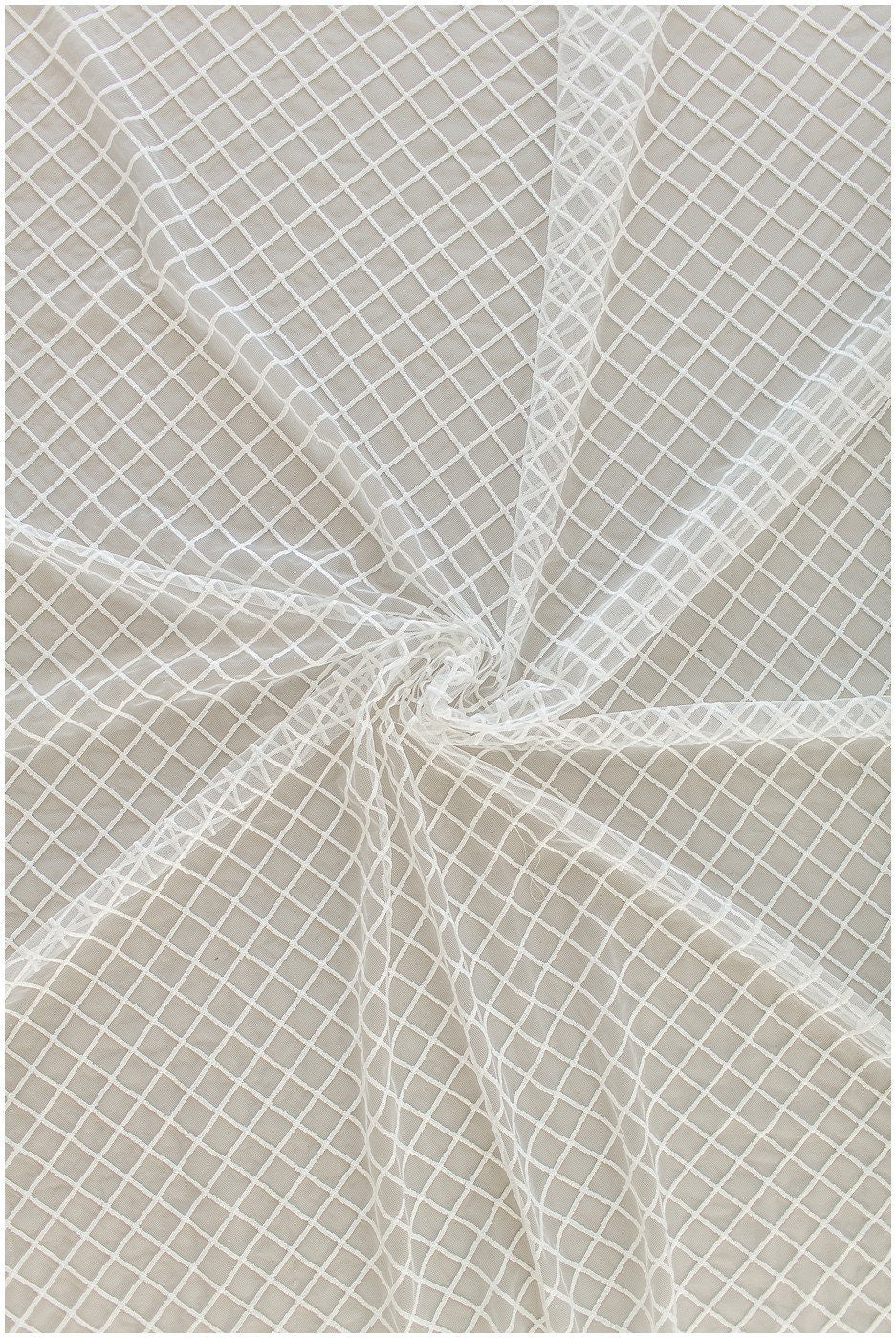 Netz Spitzenstoff Off-White/ Braut Spitzenstoff/ Netzpattern Spitze/ bestickte Hochzeitskleid Spitze// L19-254