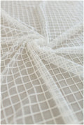 Netz Spitzenstoff Off-White/ Braut Spitzenstoff/ Netzpattern Spitze/ bestickte Hochzeitskleid Spitze// L19-254