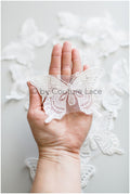 10pcs 3D butterflies for sewing/ 3D butterflies/ 3D applique/ wedding dress/ bridal lace// A19-172