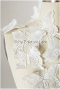 10pcs 3D butterflies for sewing/ 3D butterflies/ 3D applique/ wedding dress/ bridal lace// A19-172