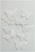 10pcs 3D butterflies for sewing/ 3D applique/ wedding dress lace applique/ bridal lace// A19-173