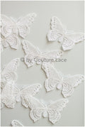 10pcs 3D butterflies for sewing/ 3D applique/ wedding dress lace applique/ bridal lace// A19-173