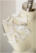 10pcs 3D butterflies for sewing/ 3D applique/ wedding dress lace applique/ bridal lace// A19-173