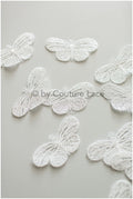 10pcs 3D butterfly for sewing/ 3D applique for wedding dress/ bridal lace// A19-175