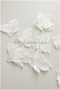 10pcs lace butterfly patches/ 3D butterflies/ 3D applique/ 3D butterflies for wedding dress/ bridal lace butterflies// A19-176