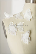 10pcs lace butterfly patches/ 3D butterflies/ 3D applique/ 3D butterflies for wedding dress/ bridal lace butterflies// A19-176