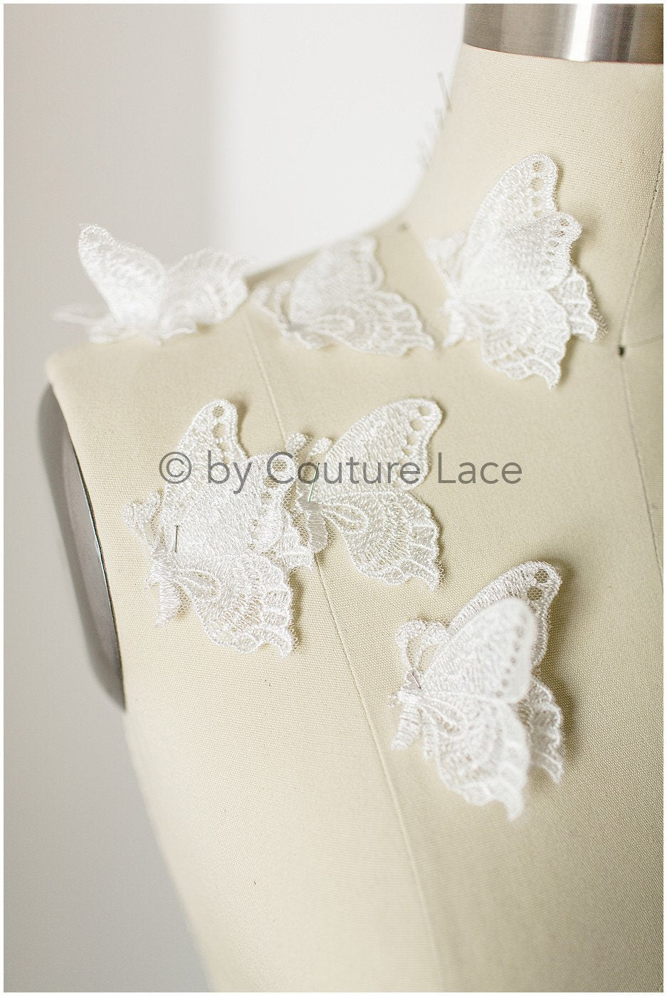 10pcs lace butterfly patches/ 3D butterflies/ 3D applique/ 3D butterflies for wedding dress/ bridal lace butterflies// A19-176