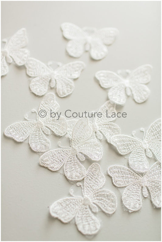 10pcs 3D butterflies for sewing/ 3D applique for wedding dress/ bridal lace// A19-177