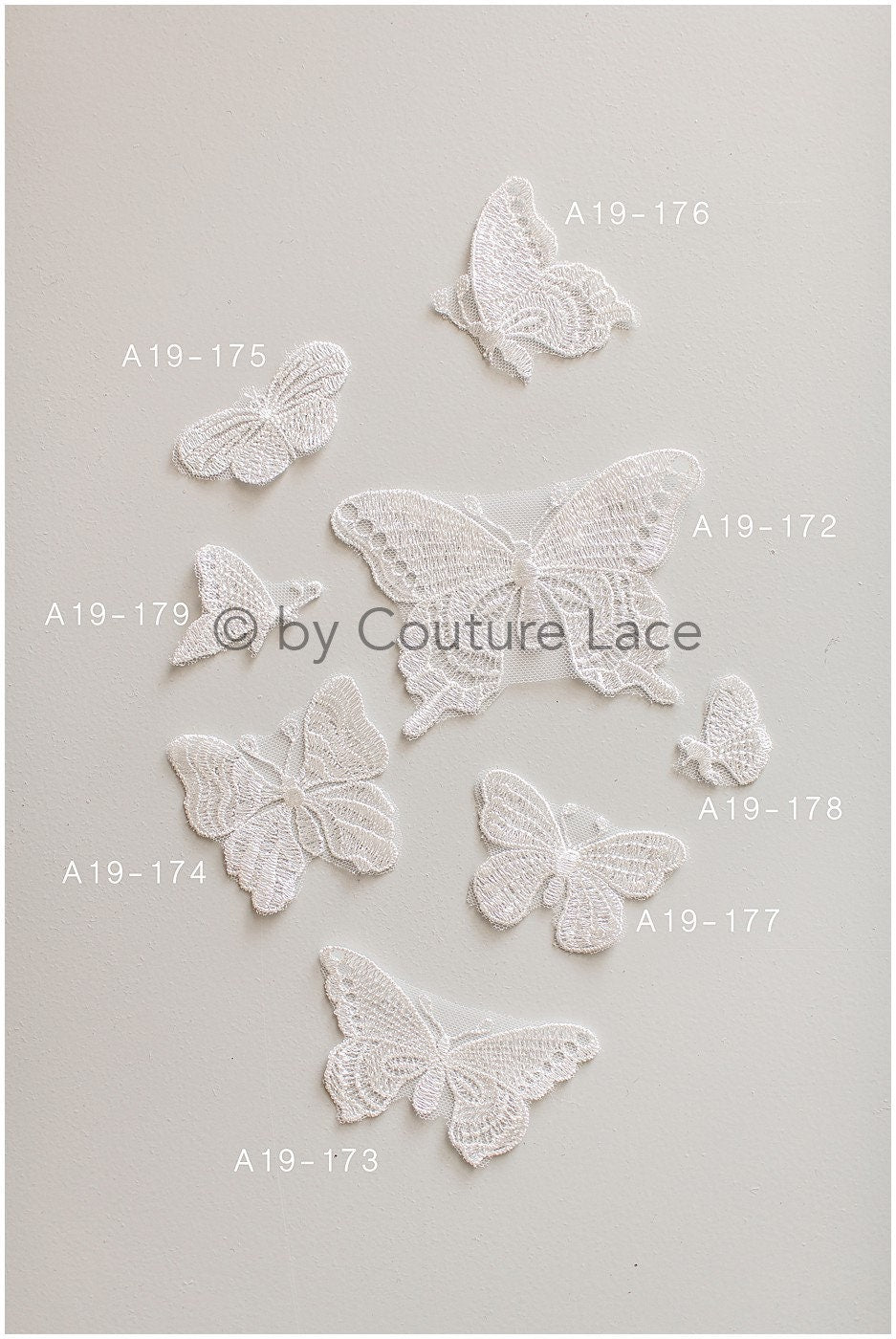 20tlg. Schmetterling Spitze Aufnäher/ 3D Schmetterlinge zum Aufnähen/ 3D Blumen Applikation/ 3D Schmetterlinge für Hochzeitskleid/ Braut Spitze Schmetterlinge// A19-179