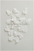 20 pcs. 3D butterflies for sewing/ 3D butterflies applique/ 3D butterflies for wedding dress/ bridal lace// A19-178 