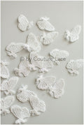 20 pcs. 3D butterflies for sewing/ 3D butterflies applique/ 3D butterflies for wedding dress/ bridal lace// A19-178 