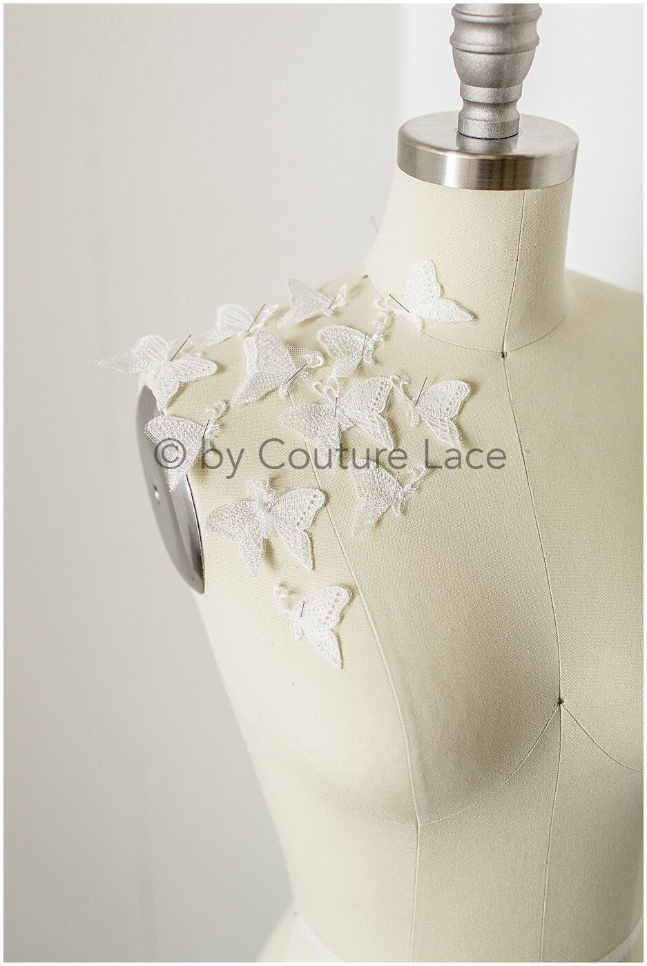 20tlg. Schmetterling Spitze Aufnäher/ 3D Schmetterlinge zum Aufnähen/ 3D Blumen Applikation/ 3D Schmetterlinge für Hochzeitskleid/ Braut Spitze Schmetterlinge// A19-179