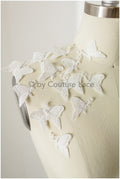 20pcs butterfly lace patches/ 3D butterflies for sewing/ 3D flower applique/ 3D butterflies for wedding dress/ bridal lace butterflies// A19-179