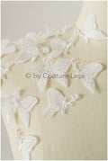 20pcs butterfly lace patches/ 3D butterflies for sewing/ 3D flower applique/ 3D butterflies for wedding dress/ bridal lace butterflies// A19-179