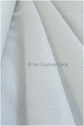 Bridal brocade fabric/ light off-white brocade fabric/ bridal jacquard/ wedding dress brocade// R-036 