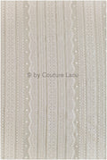 French lace off-white/ bridal lace fabric/ modern stripe patterned lace/ boho wedding dress lace// L19-255RY