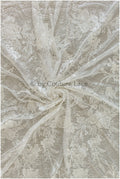 Französische Brautkleid Spitze Off-White/ Floral gemusterte Spitze/ Braut Spitze/ Bestickte Chantilly Spitze// L19-256