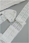 Guipure Spitzenborte Off-White Ivory/ Boho Hochzeitskleid Spitze/ Brautspitze Borte/ Gehäkelte Spitze/ Weiche Häkelspitze// T19-078