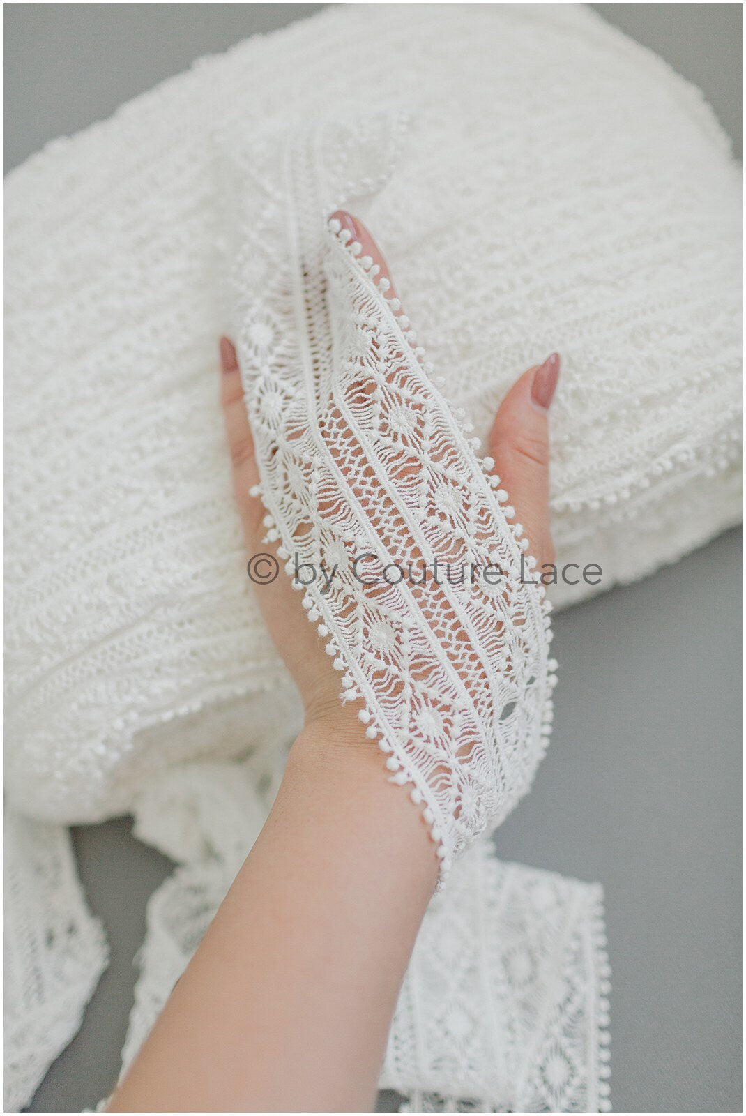 Guipure Spitzenborte Off-White Ivory/ Boho Hochzeitskleid Spitze/ Brautspitze Borte/ Gehäkelte Spitze/ Weiche Häkelspitze// T19-078