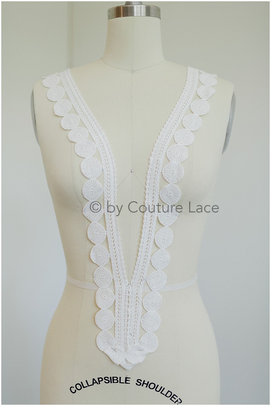 Guipure lace trim off-white ivory/ Boho wedding dress lace trim/ Bridal lace trim/ Lace trim// T19-079