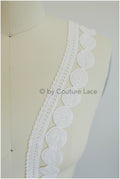 Guipure lace trim off-white ivory/ Boho wedding dress lace trim/ Bridal lace trim/ Lace trim// T19-079