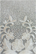 schwerer bestickter Spitzenstoff mit Perlen/ Hochzeitsspitze/ Paillettenspitze/ Brautspitze/ Couture Lace - Alencon Lace Stoff// L17-012