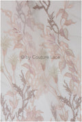 4-farbiger floraler Spitzenstoff/ romantische Pfirsich Spitze für Abendkleid/ Blumen Spitzenstoff/ bestickter Farbstoff// L19-261