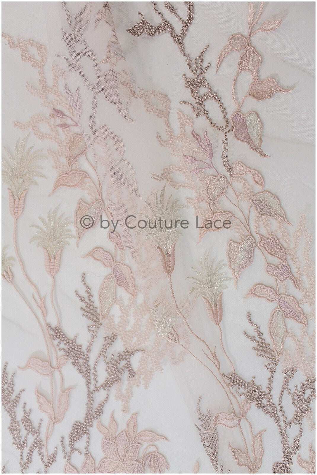 4-farbiger floraler Spitzenstoff/ romantische Pfirsich Spitze für Abendkleid/ Blumen Spitzenstoff/ bestickter Farbstoff// L19-261
