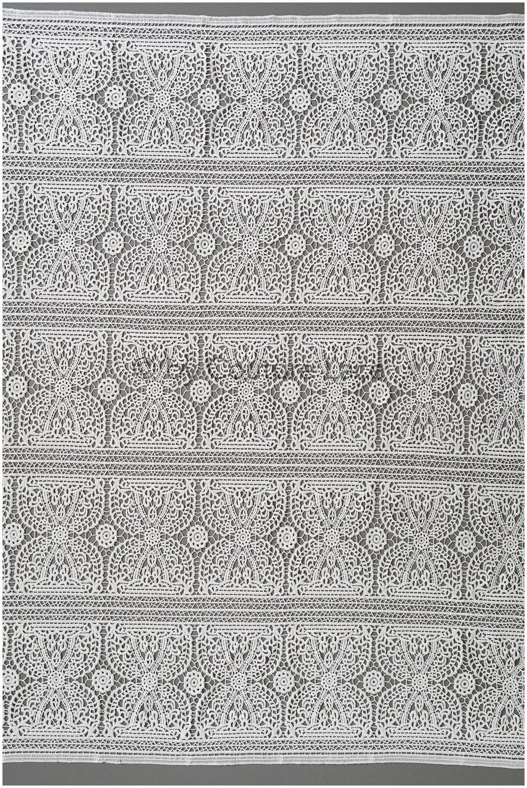 Crochet lace fabric off-white/ Boho pattern bridal lace/ Guipure wedding dress lace// L19-291