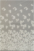 Schwerer Perlen Spitzenstoff Off-White/ Brautspitze/ Hochzeitskleid Spitze mit Perlen/ Perlenblüten Spitzenstoff// L19-282