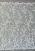 Wunderschöner Perlenblüten Spitzenstoff Off-White/ Perlen Brautspitze/ Hochzeitskleid Spitze mit Perlen/ glänzende Spitze// L19-278