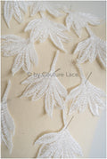 10pcs. 3D flowers with pearls/ lace applique/ wedding dress lace applique// A19-104/3